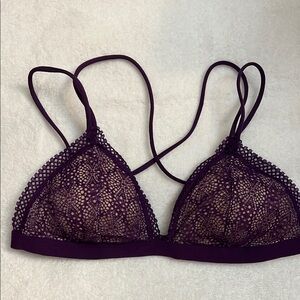 Victorias Secret Purple lace bralette with padding